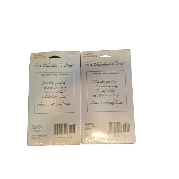 Valentines Day Cards Forget Me Not 2-8pks Teddy Clipping Roses Greeting Cards - Picture 2 of 9